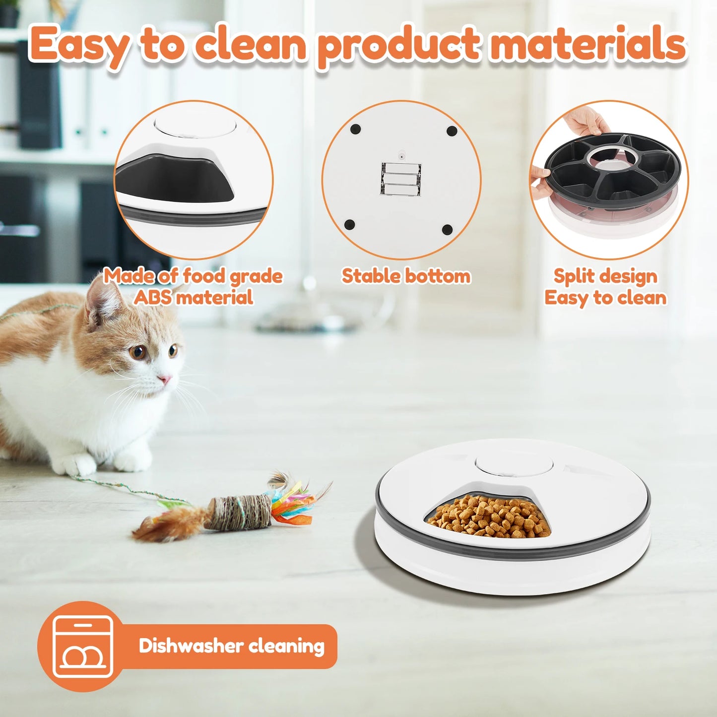6 Meals Pet Food Dispenser