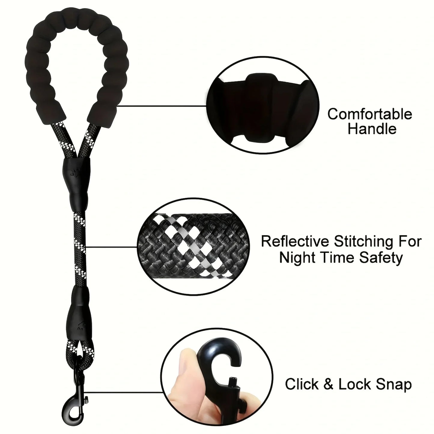 Nylon Reflective Stretch  Dog Leash